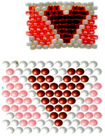 Схемы сердечек из бисера