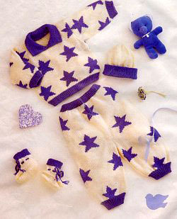 Комплект для малыша с синими звездами